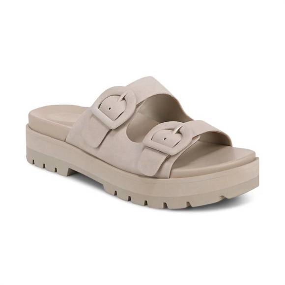 NEW VIONIC women’s capital lug platform sandal in oatmeal suede - Picture 1 of 9